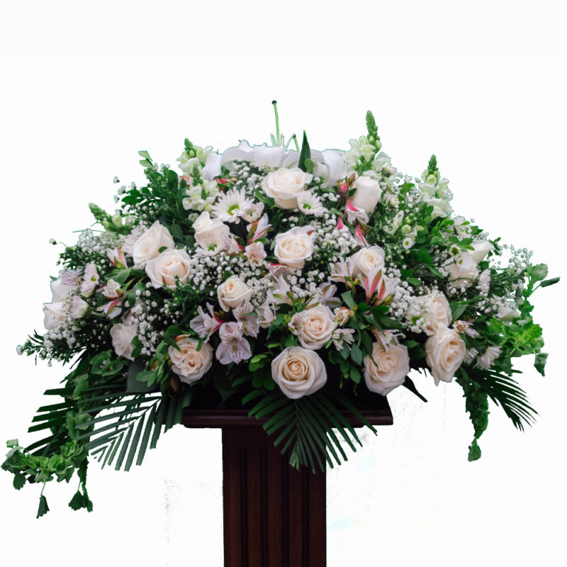 Ofrenda con rosas y lirios - Imagen 2